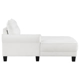 Caspian Upholstered Curved Arms Sectional Sofa White and Black | Coaster | Home Elegance USA