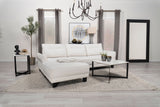 Caspian Upholstered Curved Arms Sectional Sofa White and Black | Coaster | Home Elegance USA