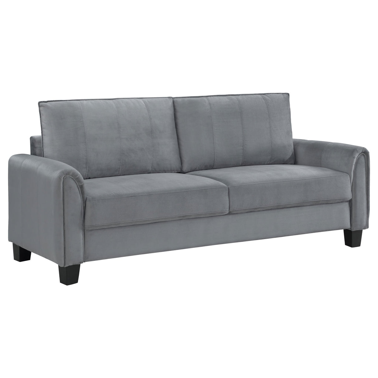 Davis 2 - piece Upholstered Rolled Arm Sofa Grey | Coaster | Home Elegance USA