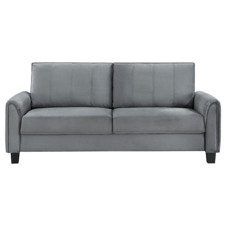 Davis 2 - piece Upholstered Rolled Arm Sofa Grey | Coaster - 509634 - S2 - Home Elegance USA - 4