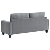 Davis 2 - piece Upholstered Rolled Arm Sofa Grey | Coaster | Home Elegance USA