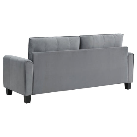 Davis 2 - piece Upholstered Rolled Arm Sofa Grey | Coaster - 509634 - S2 - Home Elegance USA - 5