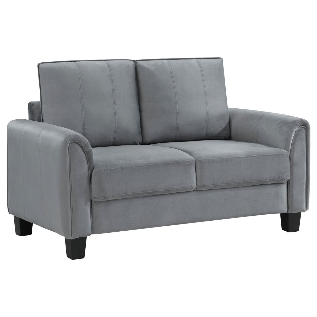 Davis 2 - piece Upholstered Rolled Arm Sofa Grey | Coaster | Home Elegance USA