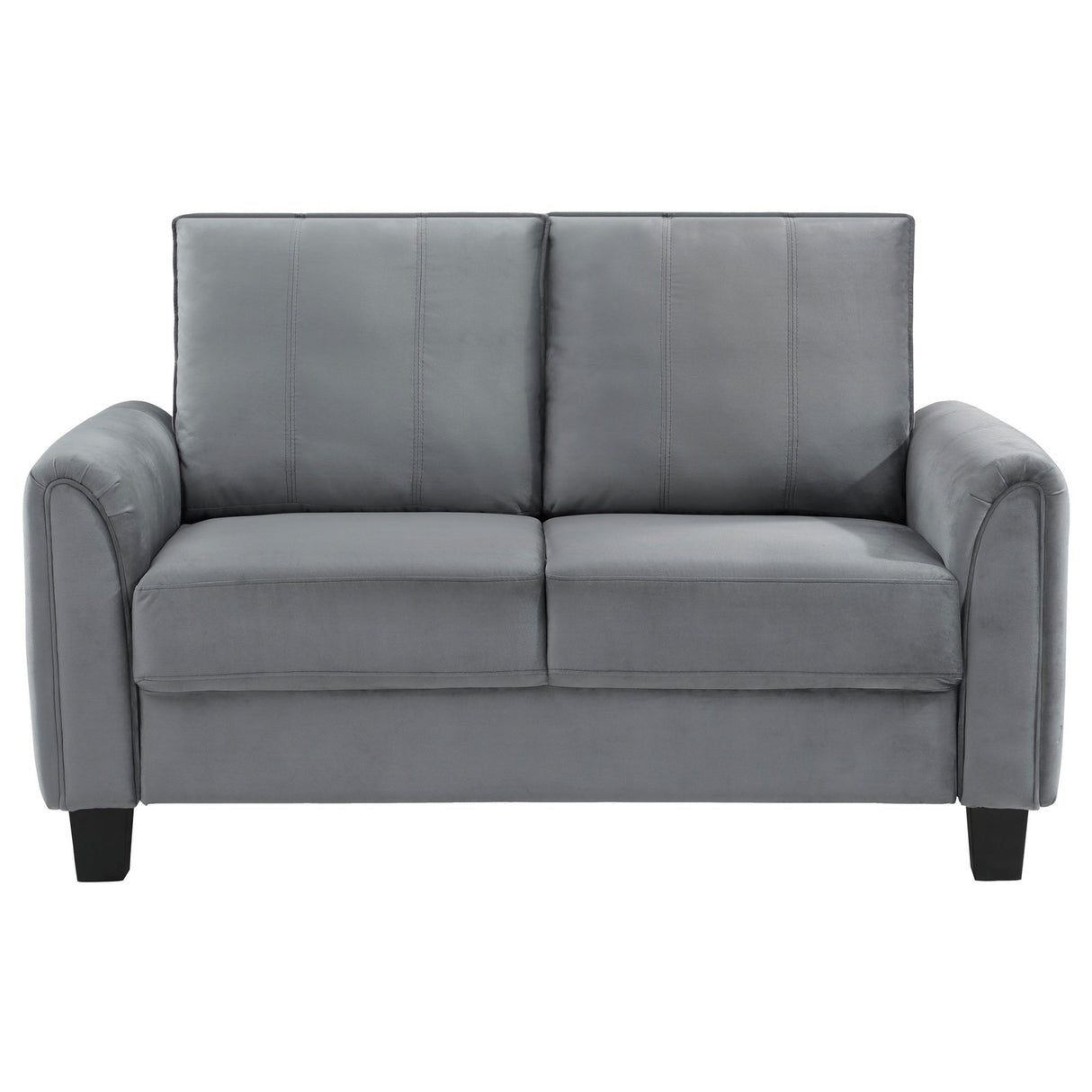 Davis 2 - piece Upholstered Rolled Arm Sofa Grey | Coaster | Home Elegance USA