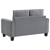 Davis 2 - piece Upholstered Rolled Arm Sofa Grey | Coaster | Home Elegance USA