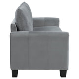 Davis 3 - piece Upholstered Rolled Arm Sofa Grey | Coaster | Home Elegance USA