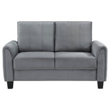 Davis 3 - piece Upholstered Rolled Arm Sofa Grey | Coaster | Home Elegance USA