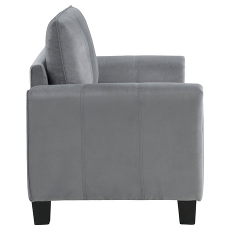 Davis 3 - piece Upholstered Rolled Arm Sofa Grey | Coaster - 509634 - S3 - Home Elegance USA - 10