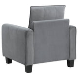 Davis 3 - piece Upholstered Rolled Arm Sofa Grey | Coaster | Home Elegance USA