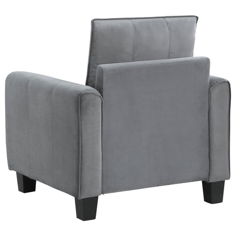 Davis 3 - piece Upholstered Rolled Arm Sofa Grey | Coaster - 509634 - S3 - Home Elegance USA - 13