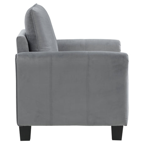 Davis 3 - piece Upholstered Rolled Arm Sofa Grey | Coaster - 509634 - S3 - Home Elegance USA - 14