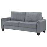 Davis Upholstered Rolled Arm Sofa Grey | Coaster - 509634 - Home Elegance USA - 4