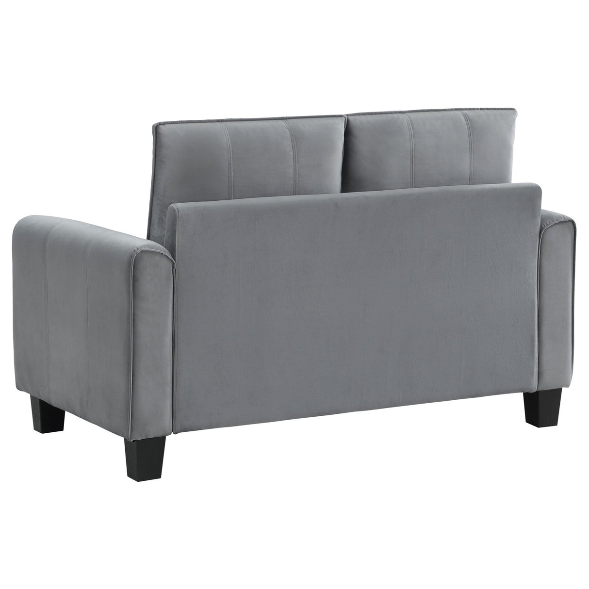 Davis Upholstered Rolled Arm Loveseat Grey | Coaster | Home Elegance USA