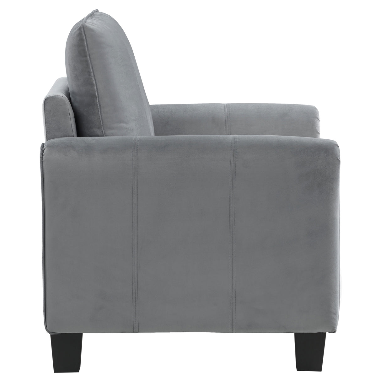 Chair - Davis  Upholstered Rolled Arm Accent Chair Grey