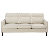 Sofa 2 Pc Set - Jonah 2-piece Upholstered Track Arm Sofa Set Ivory