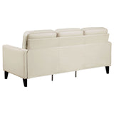 Sofa 2 Pc Set - Jonah 2-piece Upholstered Track Arm Sofa Set Ivory