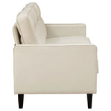 Sofa 2 Pc Set - Jonah 2-piece Upholstered Track Arm Sofa Set Ivory