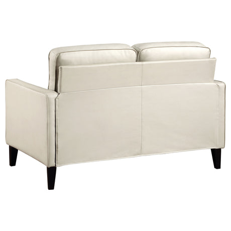 Sofa 2 Pc Set - Jonah 2-piece Upholstered Track Arm Sofa Set Ivory