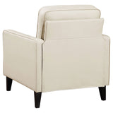 Sofa 3 Pc Set - Jonah 3-piece Upholstered Track Arm Sofa Set Ivory