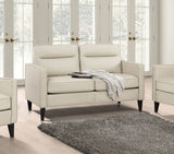 Loveseat - Jonah Upholstered Track Arm Loveseat Ivory