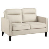 Loveseat - Jonah Upholstered Track Arm Loveseat Ivory