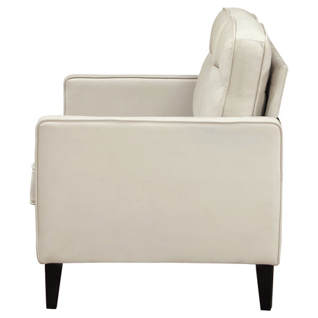 Loveseat - Jonah Upholstered Track Arm Loveseat Ivory