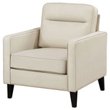 Chair - Jonah Upholstered Track Arm Accent Club Chair Ivory