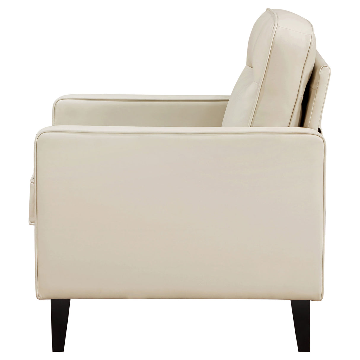 Chair - Jonah Upholstered Track Arm Accent Club Chair Ivory