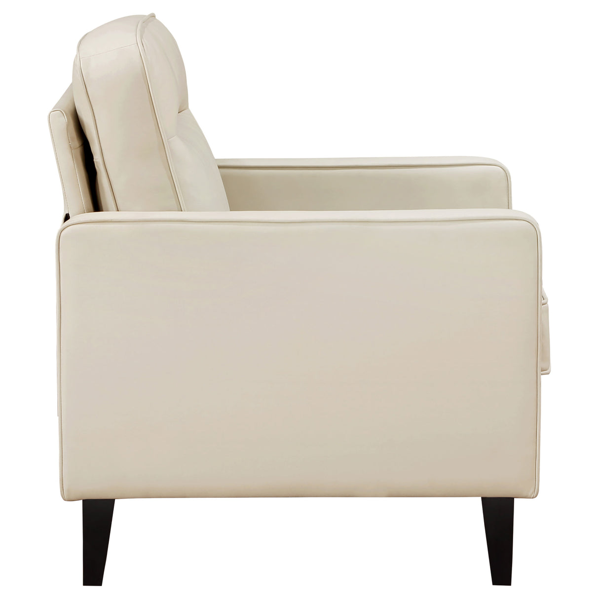 Chair - Jonah Upholstered Track Arm Accent Club Chair Ivory