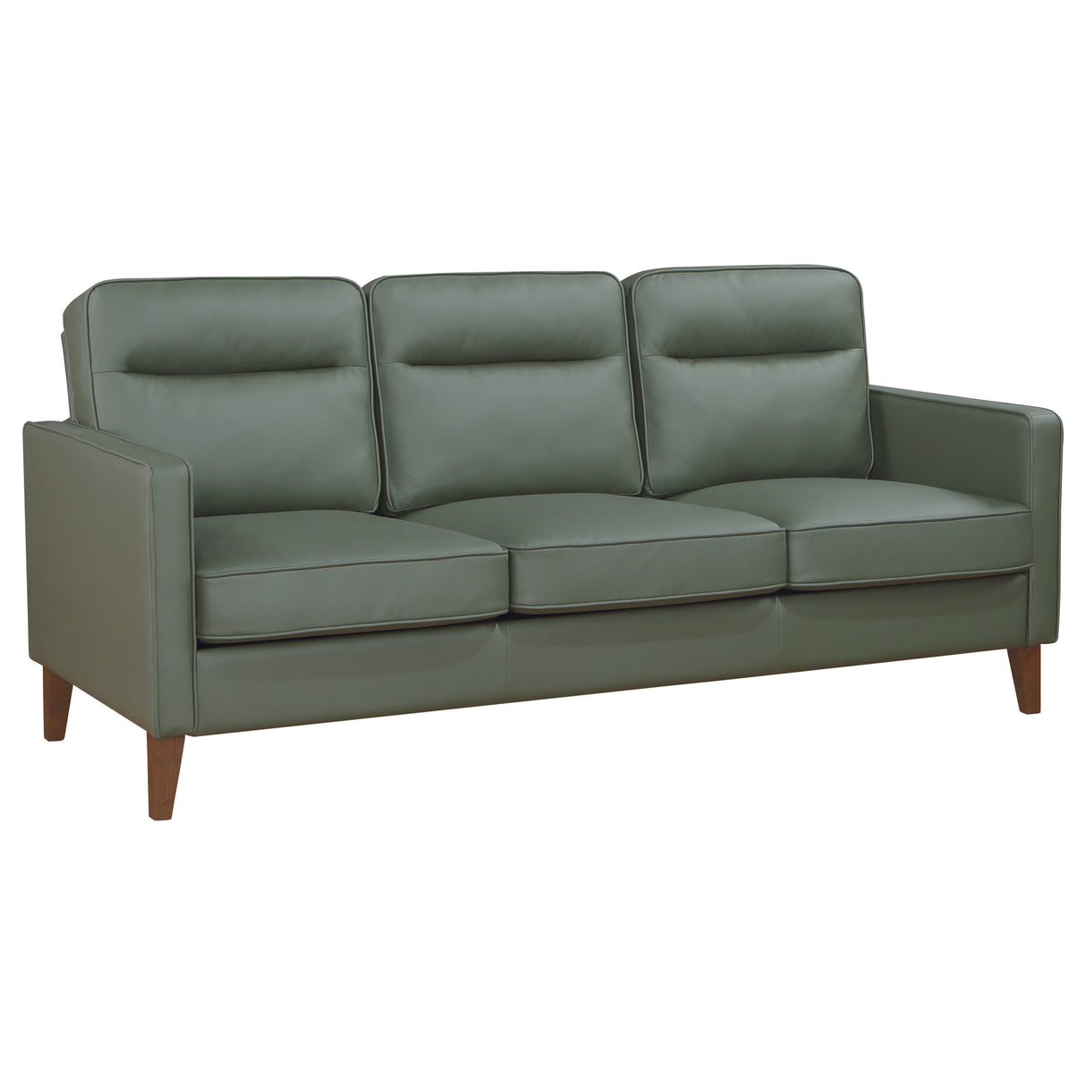 Sofa 2 Pc Set - Jonah 2-piece Upholstered Track Arm Sofa Set Green