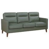 Sofa 3 Pc Set - Jonah 3-piece Upholstered Track Arm Sofa Set Green