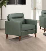 Chair - Jonah Upholstered Track Arm Accent Club Chair Green