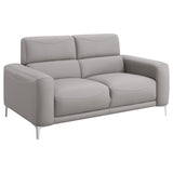 Loveseat - Glenmark Track Arm Upholstered Loveseat Taupe