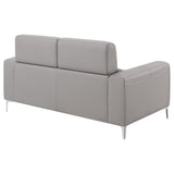 Loveseat - Glenmark Track Arm Upholstered Loveseat Taupe