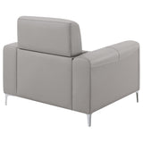Chair - Glenmark Track Arm Upholstered Chair Taupe