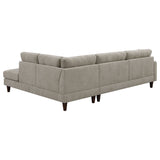 Barton Upholstered Tufted Sectional Toast and Brown | Coaster - 509796 - Home Elegance USA - 5