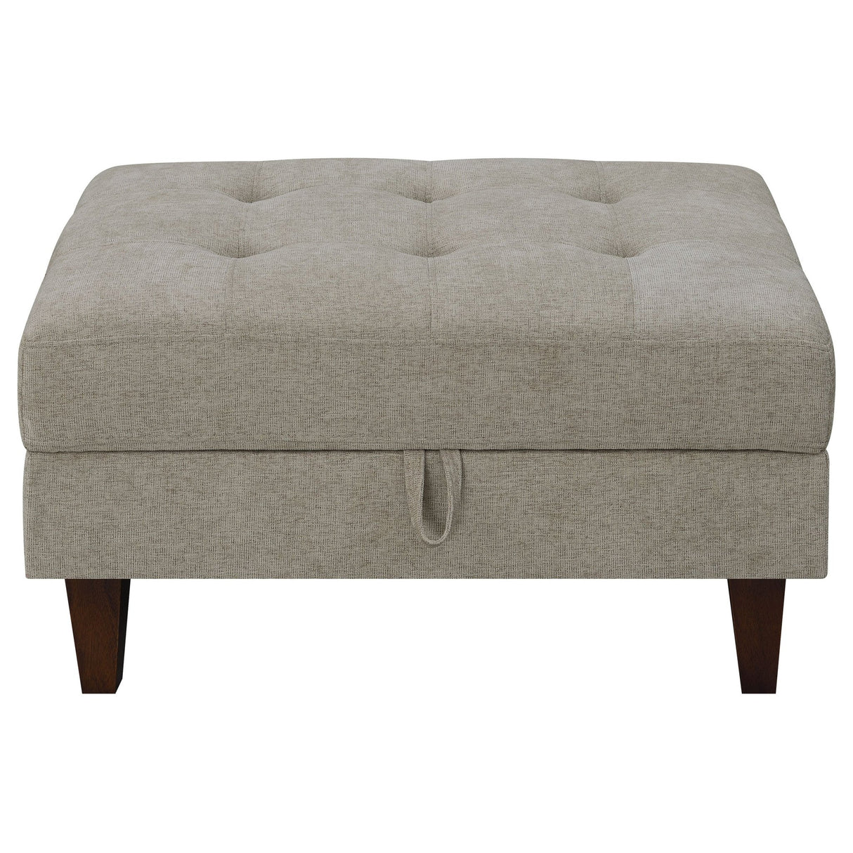 Barton Upholstered Tufted Ottoman Toast and Brown | Coaster - 509797 - Home Elegance USA - 3