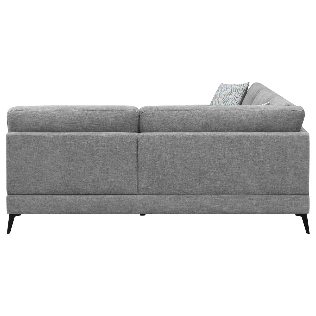 Sectional - Clint Upholstered Sectional with Loose Back Grey