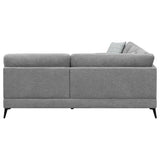 Sectional - Clint Upholstered Sectional with Loose Back Grey