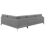 Sectional - Clint Upholstered Sectional with Loose Back Grey