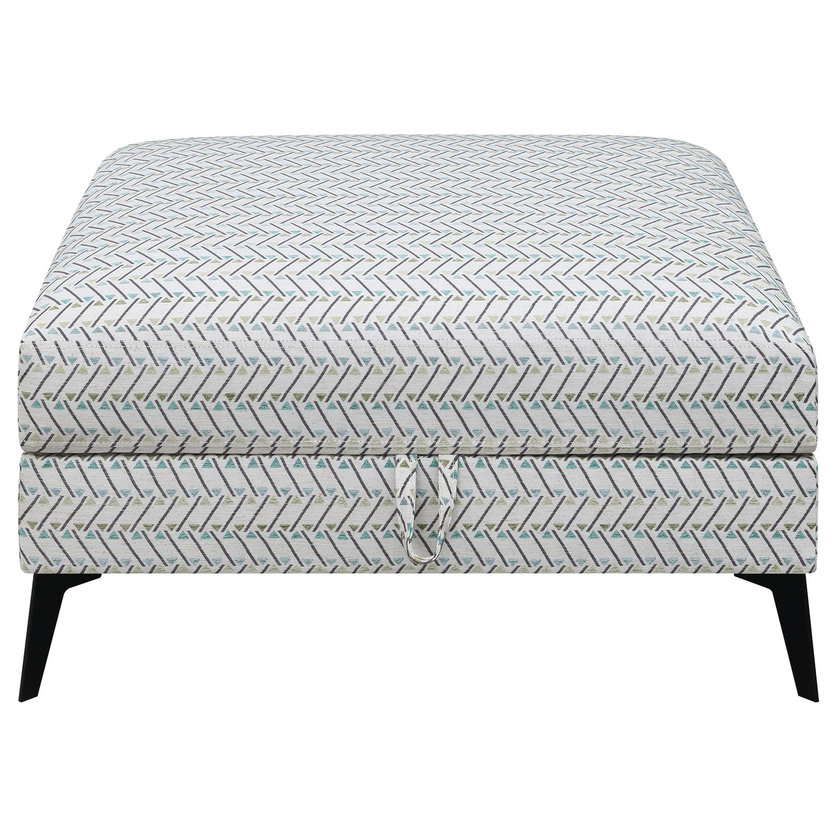 Storage Ottoman - Clint Upholstered Ottoman with Tapered Legs Multi-color