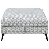 Storage Ottoman - Clint Upholstered Ottoman with Tapered Legs Multi-color