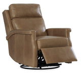 Kaufman ZG Swivel Power Recliner With Pop-Up Headrest - Light Brown by Hooker Furniture - View 4