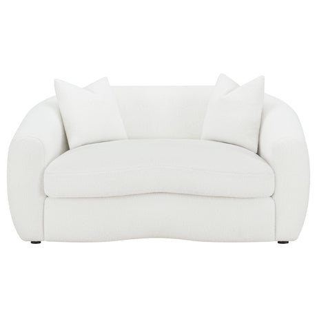 Isabella 3 - piece Upholstered Tight Back Living Room Set White - 509871 - S3 - image - 6