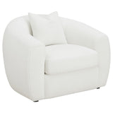 Isabella 3 - piece Upholstered Tight Back Living Room Set White - 509871 - S3 - image - 8