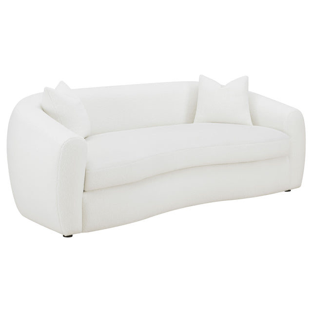 Sofa - Isabella Upholstered Tight Back Sofa White