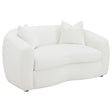 Loveseat - Isabella Upholstered Tight Back Loveseat White