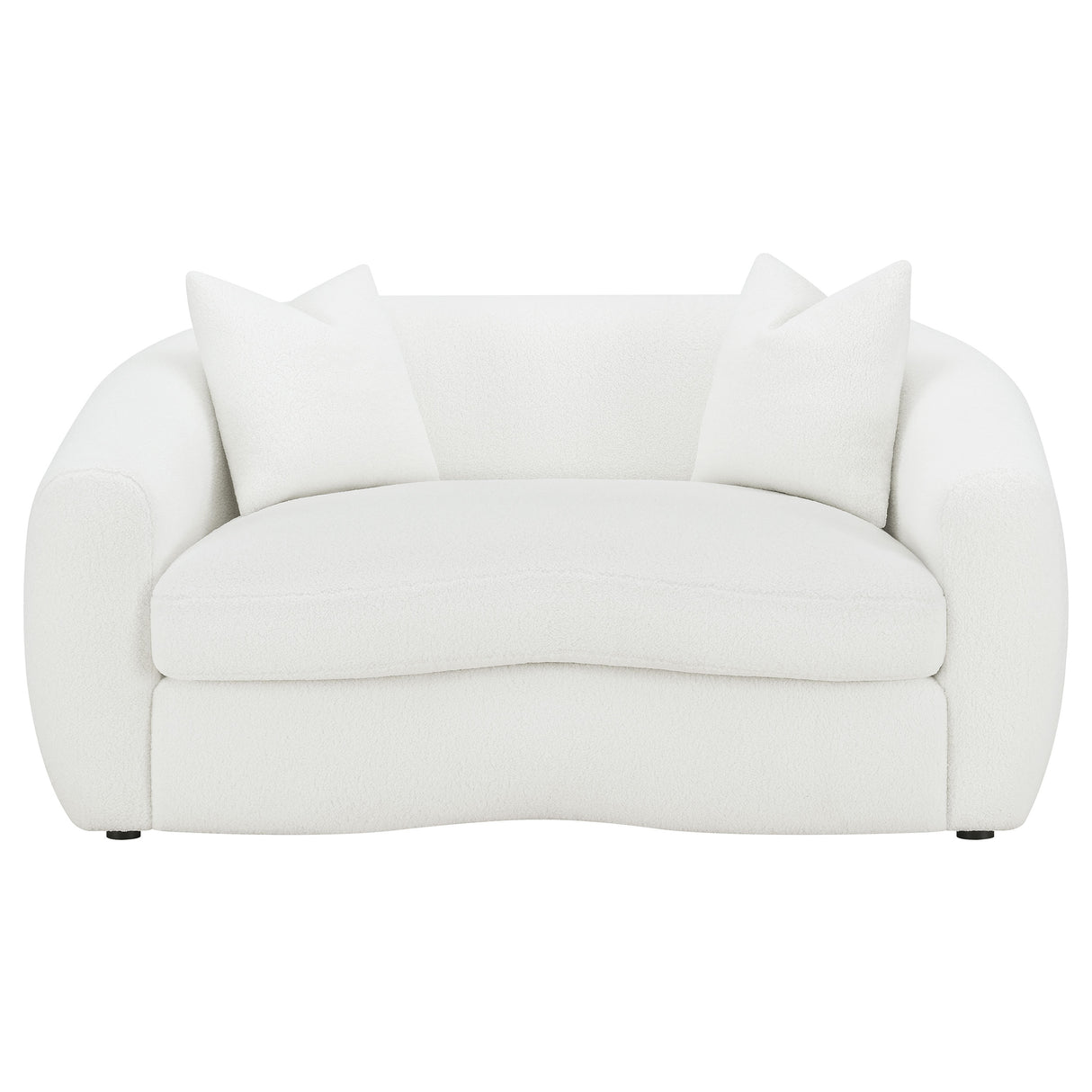 Loveseat - Isabella Upholstered Tight Back Loveseat White