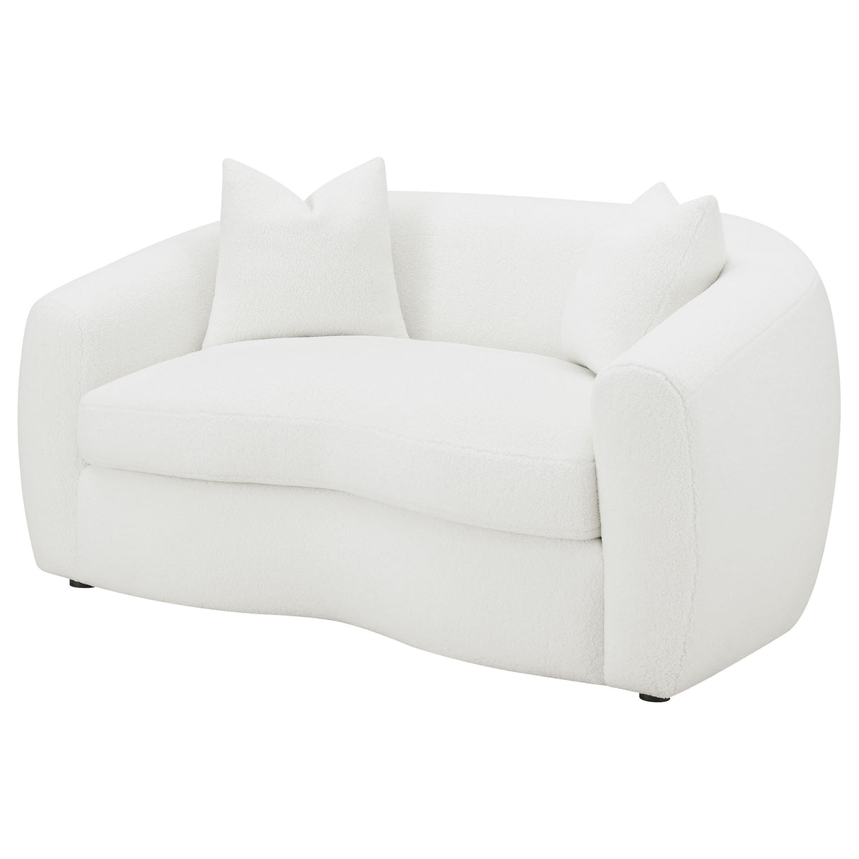 Loveseat - Isabella Upholstered Tight Back Loveseat White