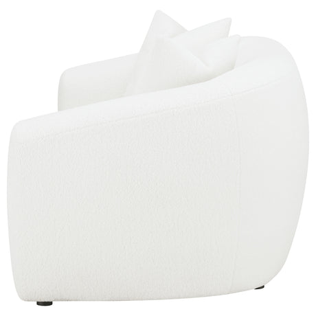 Loveseat - Isabella Upholstered Tight Back Loveseat White